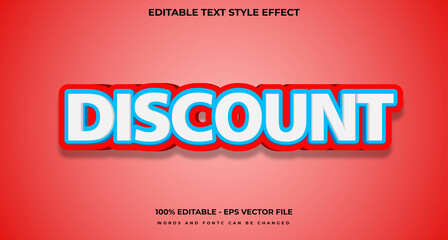 3D Discount Text effect, Editable Text Style