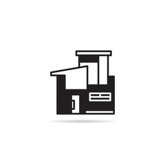 modern house and building icon vector illustration