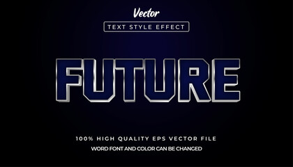 3D Future Text effect, Editable Text Style