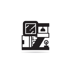 modern house and building icon vector illustration