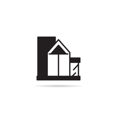 house building icon vector illustration