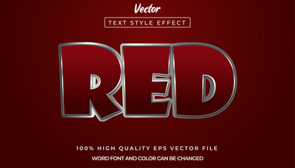 Editable Text Effect,Red Text Style
