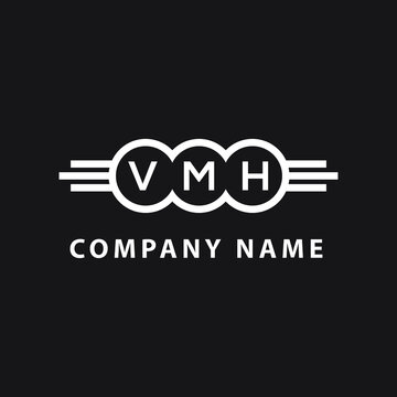 VMH letter logo design on black background. VMH  creative initials letter logo concept. VMH letter design.
