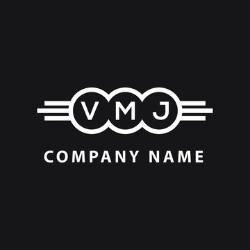 VMJ letter logo design on black background. VMJ   creative initials letter logo concept. VMJ letter design.
