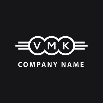 VMK letter logo design on black background. VMK  creative initials letter logo concept. VMK letter design.

