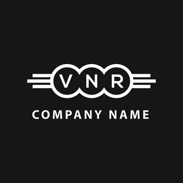 VNR letter logo design on black background. VNR  creative initials letter logo concept. VNR letter design.
