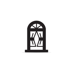 curtain window icon vector illustration
