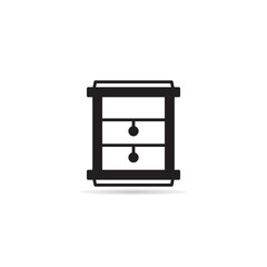 blinds window icon vector illustration