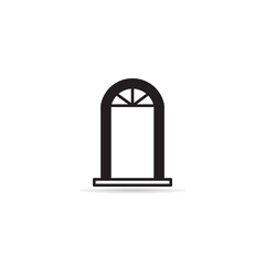 arch window icon vector illustration