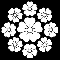 家紋です。九曜桜といいます。