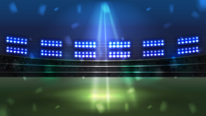 Blank Stadium arena with spotlights, background for your arts © DDevicee