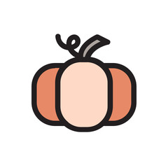Pumpkin , Autumn filled outline icon.