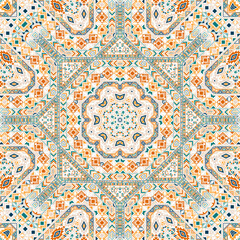 Abstract seamless pattern with geometric elements structure.