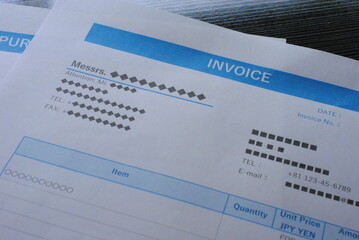 INVOICE , Invoice, インボイス, 請求書, ビジネス, business, 営業, 貿易, 輸出,...