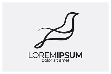 Bird outline Logo Template