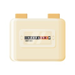 Fototapeta premium Electric power, gas, water meter vector cartoon set icon. Vector illustration counter on white background. Isolated vector cartoon set icon electric power, gas, water meter.