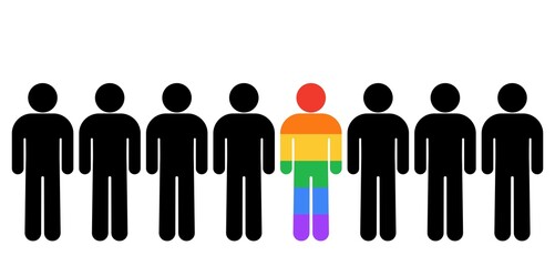 lgbt man illustration, stick figure people