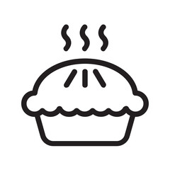 Pie , Autumn outline icon.