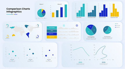 Modern stunning user experience infographic vector element set and infographic set design.