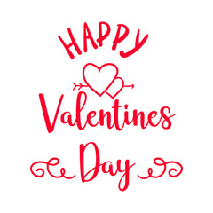 Fototapeta na wymiar Lettering happy valentines day banner and valentines day greetin card typography text