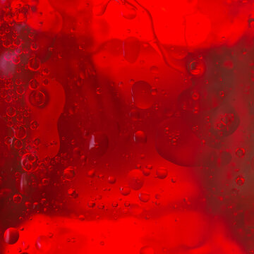 Abstract Red Water Bubbles Background