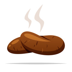 Dog poop vector isolated illustration