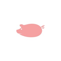 pig logo design icon vector