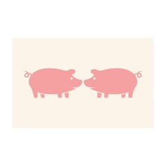 pig logo design icon vector