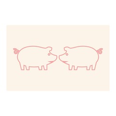 pig logo design icon vector