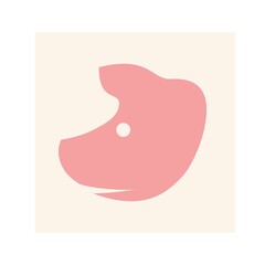 pig logo design icon vector