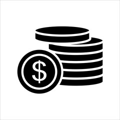 money - coin icon vector design template simple and clean