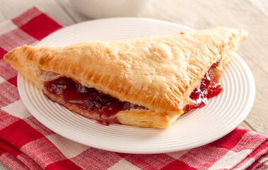 Cherry Turnover Made with Pie Filling and Flakey Pastry