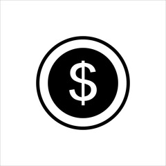 money - coin icon vector design template simple and clean