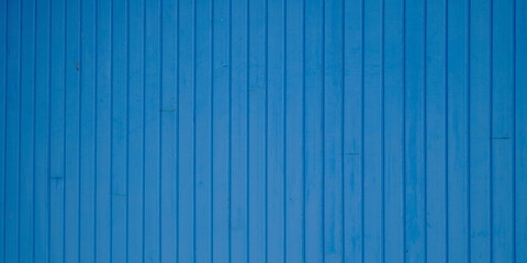 Fototapeta na wymiar blue large plank wall fence wood texture facade line wooden background