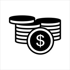 money - coin icon vector design template simple and clean