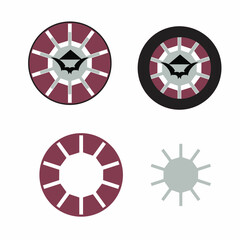 icon, Seal,vector, button, symbol, sign, illustration, set, web, circle, design, star, internet, glass, glossy, icons, black, element, logo, simple, rainbow, business, shape