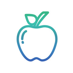 Apple , Autumn gradient icon.