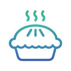 Pie , Autumn gradient icon.