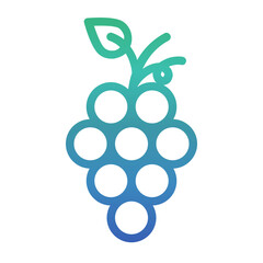 Grapes , Autumn gradient icon.