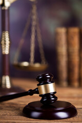 Court gavel,Law theme, mallet of judge