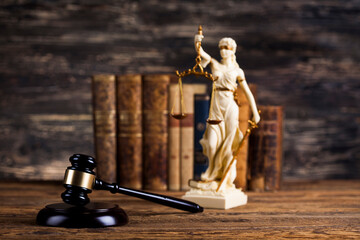 Statue of lady justice, Law concept