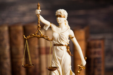 Statue of lady justice, Law concept