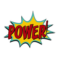 Power comic burst vector sign