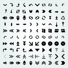 Arrow icons, symbols and vectors, can be used for web, print and mobile