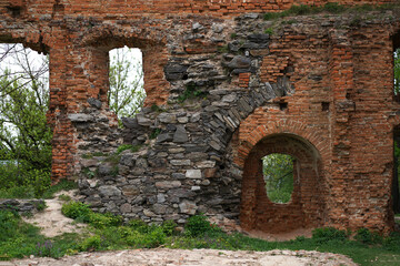 Western Ukraine. May 2021 Ruins of an ancient castle