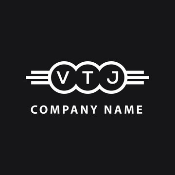 VTJ letter logo design on black background. VTJ  creative initials letter logo concept. VTJ letter design.

