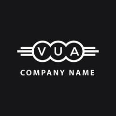 VUA letter logo design on black background. VUA  creative initials letter logo concept. VUA letter design.
