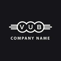 VUB letter logo design on black background. VUB  creative initials letter logo concept. VUB letter design.
