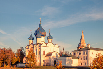 Fototapeta na wymiar Suzdal Kremlin in autumn, Golden Ring, Russia