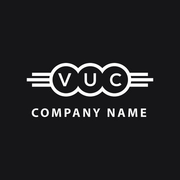 VUC letter logo design on black background. VUC  creative initials letter logo concept. VUC letter design.
